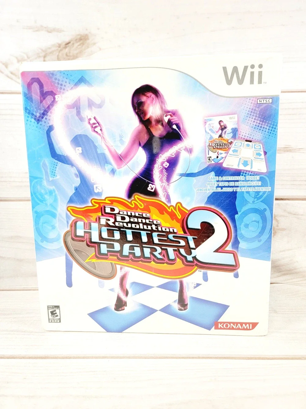 Wii Dance Revolution Hottest Party 2 Game & Controller Mat Nintendo- NEW